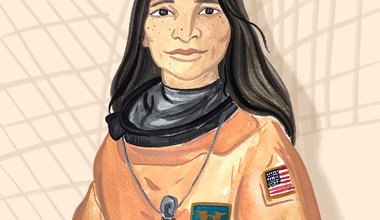 Dr Kalpana Chawla, the first woman of Indian origin to travel into space, in 1997.