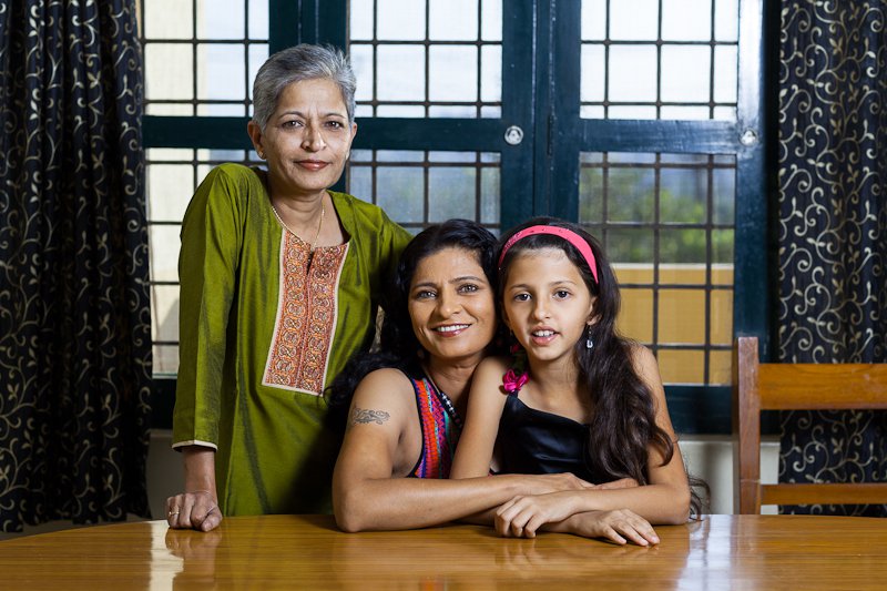 Gauri (left), Kavitha and Esha