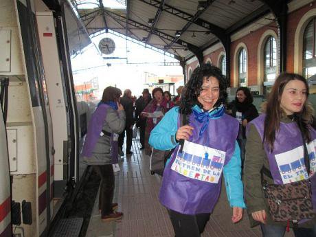 Women boarding the liberty train