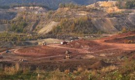 A photo taken by Mining Watch Romania, apparently showing bulldozers in Certejul de Sus clearing the land.