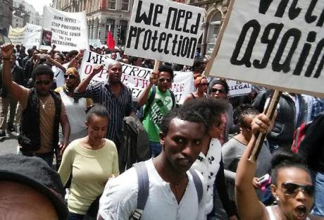 Eritreans protest in Liverpool, 2015 (Right to Remain)