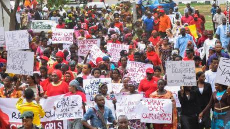 Protesters with the #Bringbackoutgirls campaign in Nigeria. (Photo:Turner)