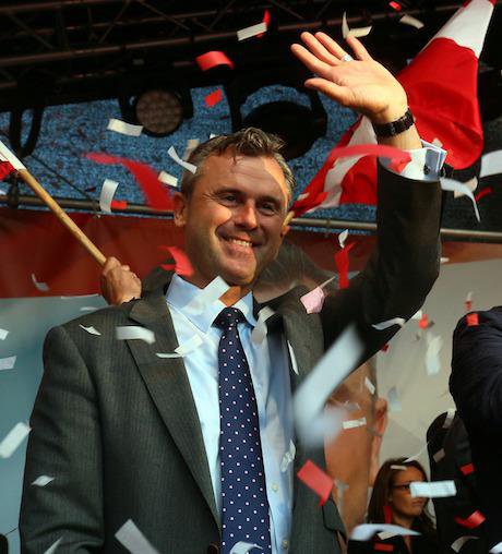 Norbert Hofer candidate for presidential elections of Austria's Freedom Party. Credit: Ronald Zak/AP/Press Association Images. A
