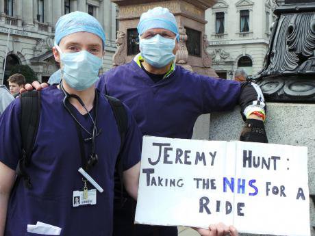 hunt doctors nhs placard.jpg