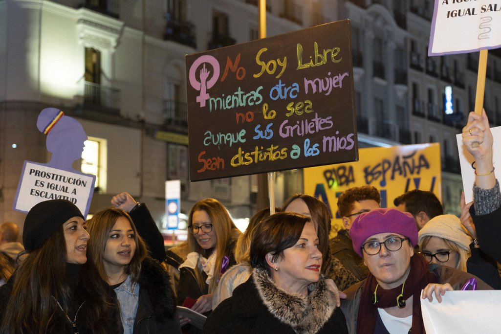 Women’s protest against the far-Right Vox party, Madrid, January 2019