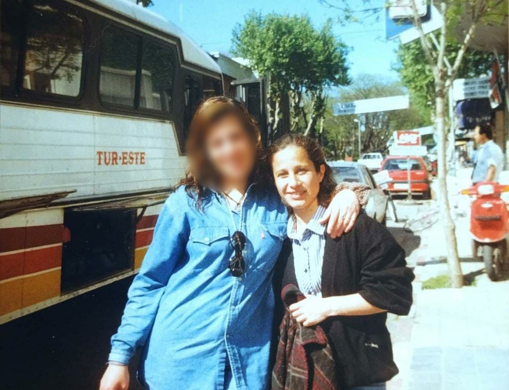 Silvia Fregueiro with a friend, one of the last photos of Silvia her family has