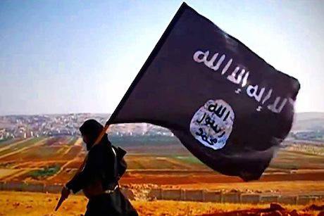 Islamic State flag. Wikimedia Commons. Public domain.