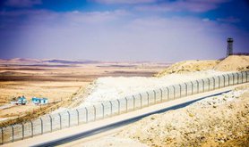 Israeli security fence on Egyptian border