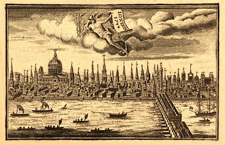A view of the City of London, dated 1744. Shutterstock/I. Pilon. All rights reserved.