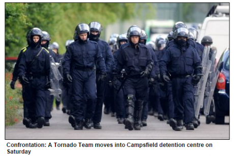 Mail Online, June 2008. A ‘Tornado Team’ approaching Campsfield
