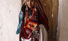 Libyan boy in tribal costume for festival