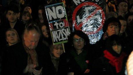 Anti-fascist protest against attacks on Women's Day march in Malmo