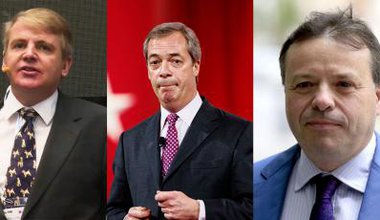 lead Jim Mellon, Nigel Farage, Arron Banks