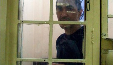 Kidnapped film producer Mirsobir Khamidkariev in prison.