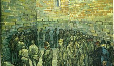 Prisoners exercising, 1890, by Vincent Van Gogh