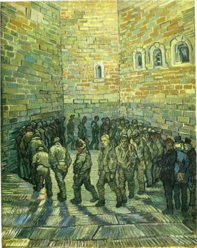 Prisoners exercising, 1890, by Vincent Van Gogh