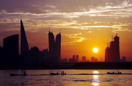 Bahrain skyline at sunset. Shutterstock/Ajay Kumar Singh. All rights resereved.