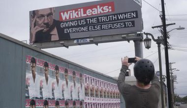 Wikileaks billboard.