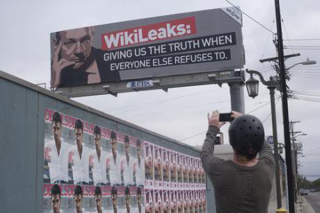Wikileaks billboard.