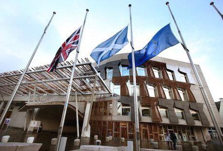 A Union flag, a Saltire, and an EU flag. Andrew Milligan / PA Wire/Press Association Images