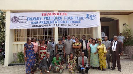 WFD organised a training workshop for women in Province Oriental, DRC. Westminster Foundation.