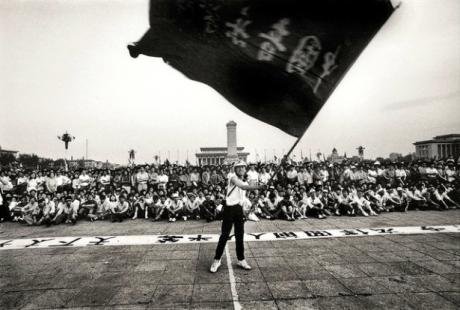 The flag waver in Tiananmen Square in May 1989, before the June 4 crackdown. Flickr/Robert Croma. Some rights reserved.