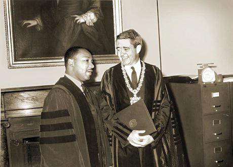 Kingman Brewster and Martin Luther King. Yale University. All rights reserved.