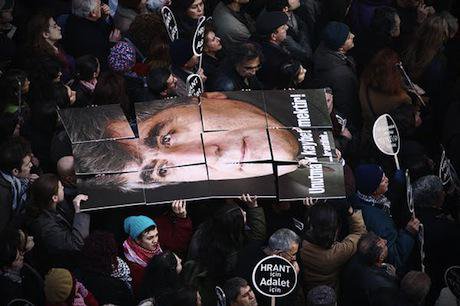 Hrant Dink..Adalet ( justice!)  8 years on, the government has failed to bring those responsible to justice. Demotix/J Kojak.