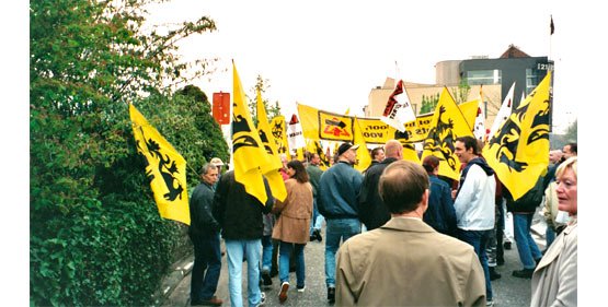 Vlaams Blok marching in Mechelen, May 2001 - (c) Nick Ryan