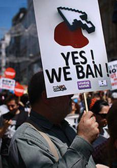 Protester against internet censorship in Turkey