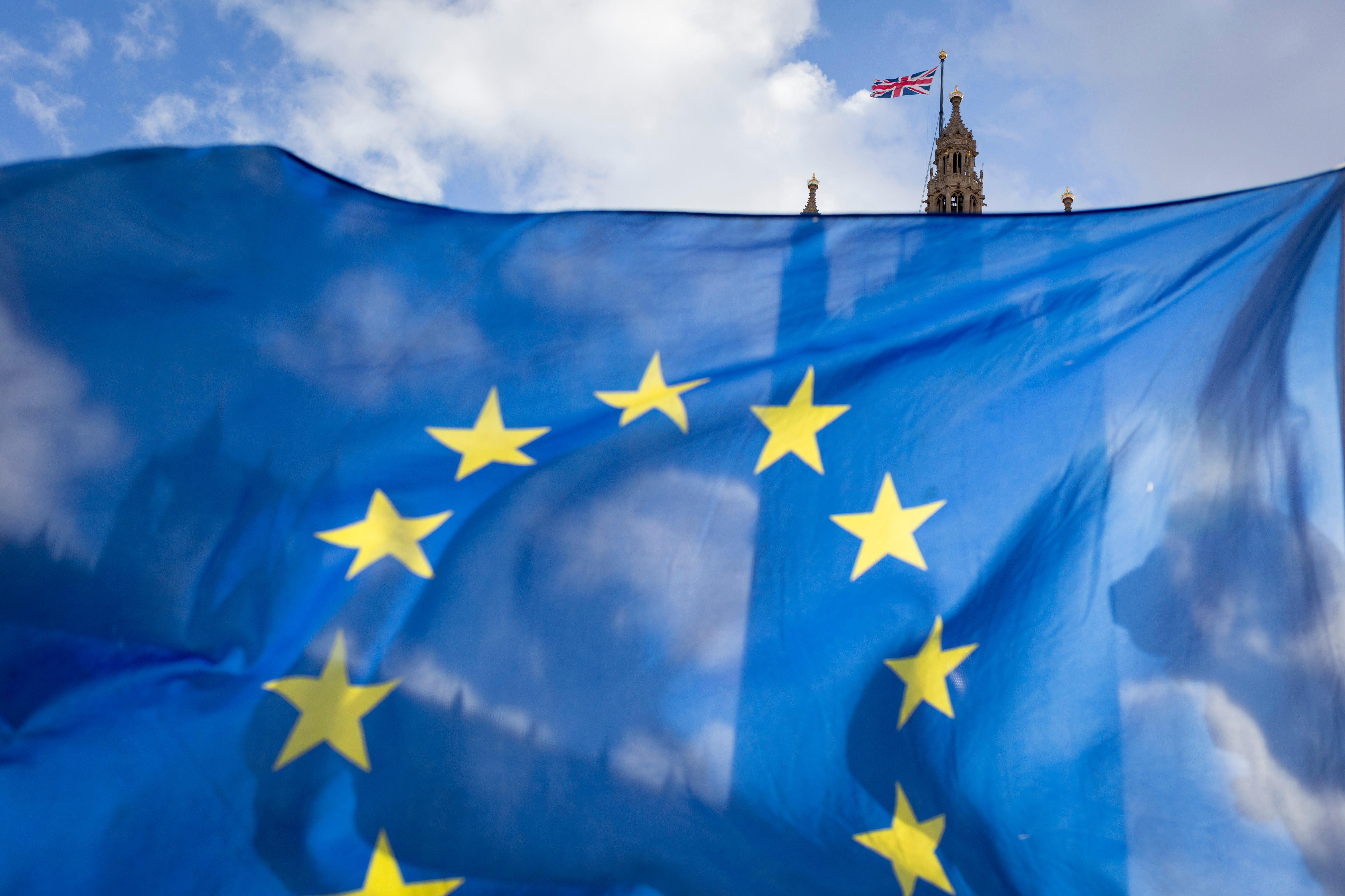 Switzerland and European Union flags together. EU Switzerland alliance,  politics, economy, trade, relationship and conflicts concept Stock Photo -  Alamy